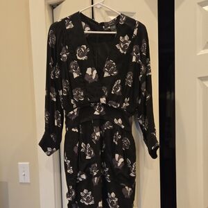 Smythe Black and Purple Floral Dress